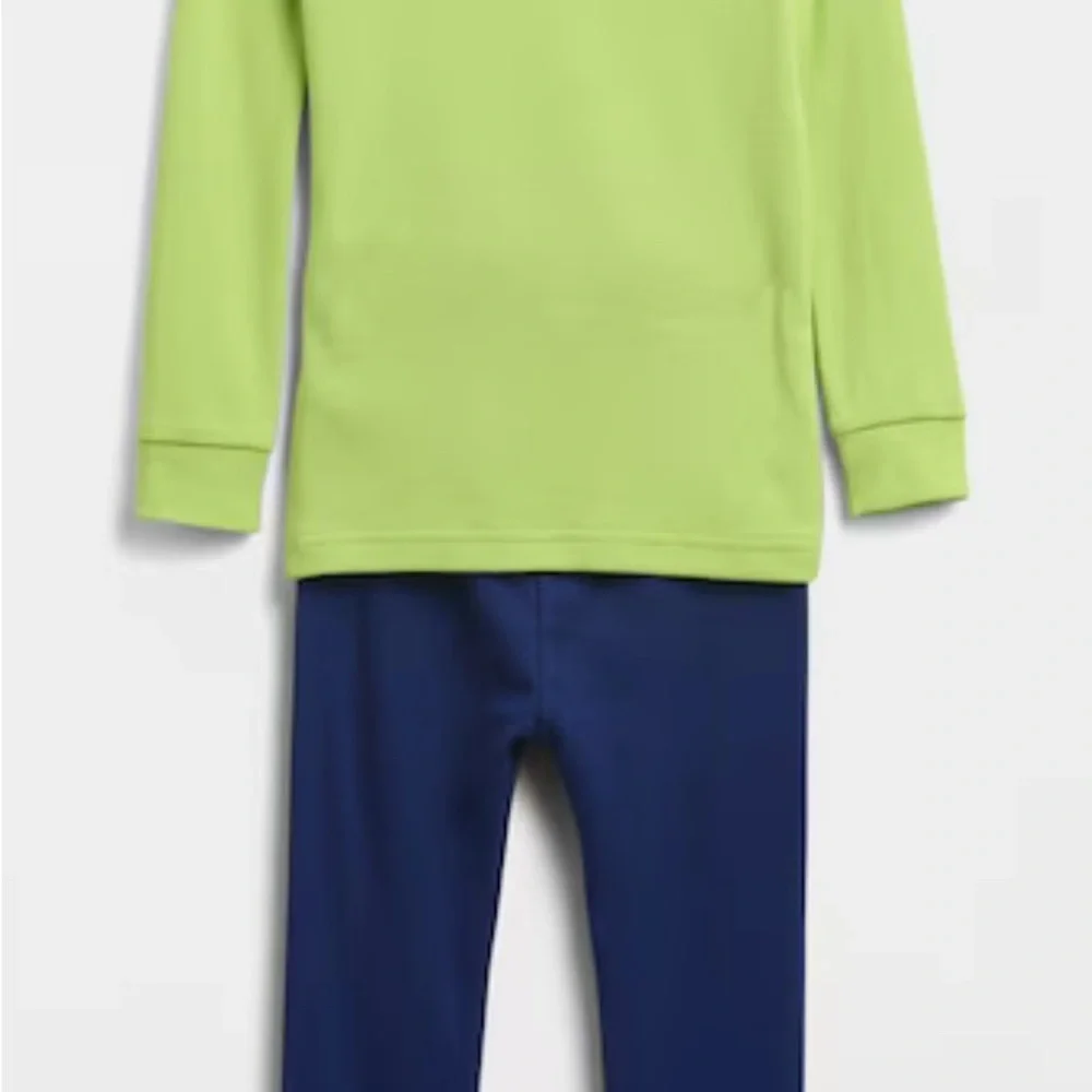 GAP Lime Green and Navy Monster Pajama Set